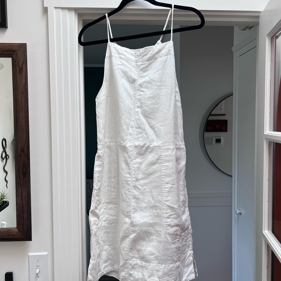 Everlane linen apron dress S white - Picture 3 of 14